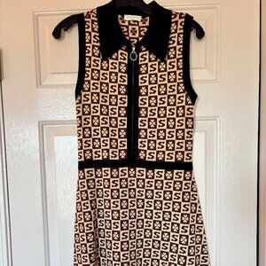 Sandro Paris Half Zip Dress Size Medium 8